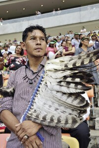 Moisés Sateré: "A comunhão com o nosso Pai nos ajuda muito a manter a chama". Foto: Diogo Cavalcanti