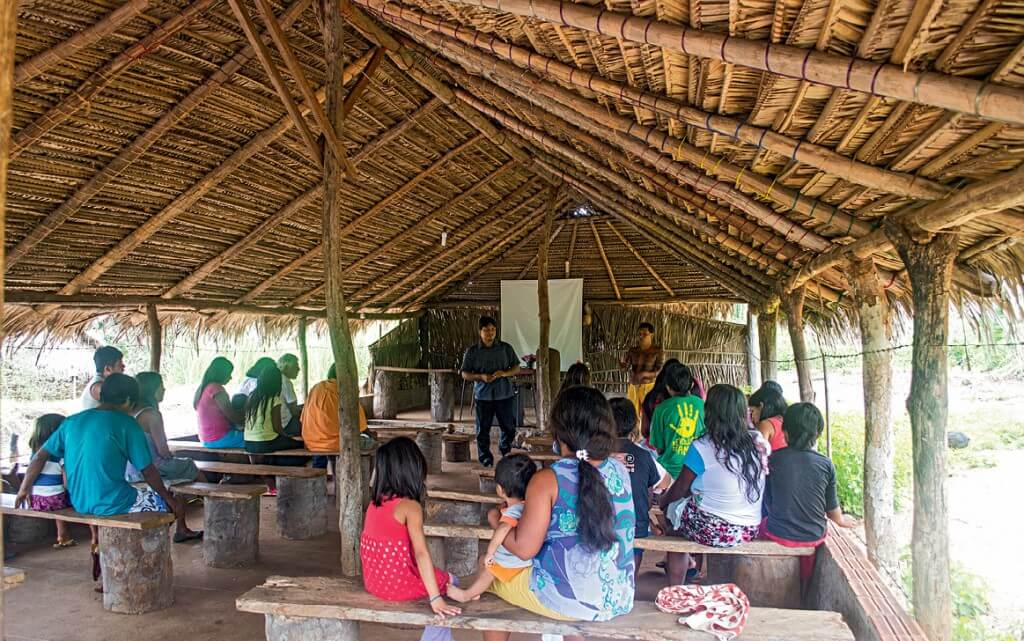 A aldeia Cocal Grande, localizada no Norte do Tocantins, é a maior comunidade adventista na etnia apinajé. Foto: Márcio Tonetti