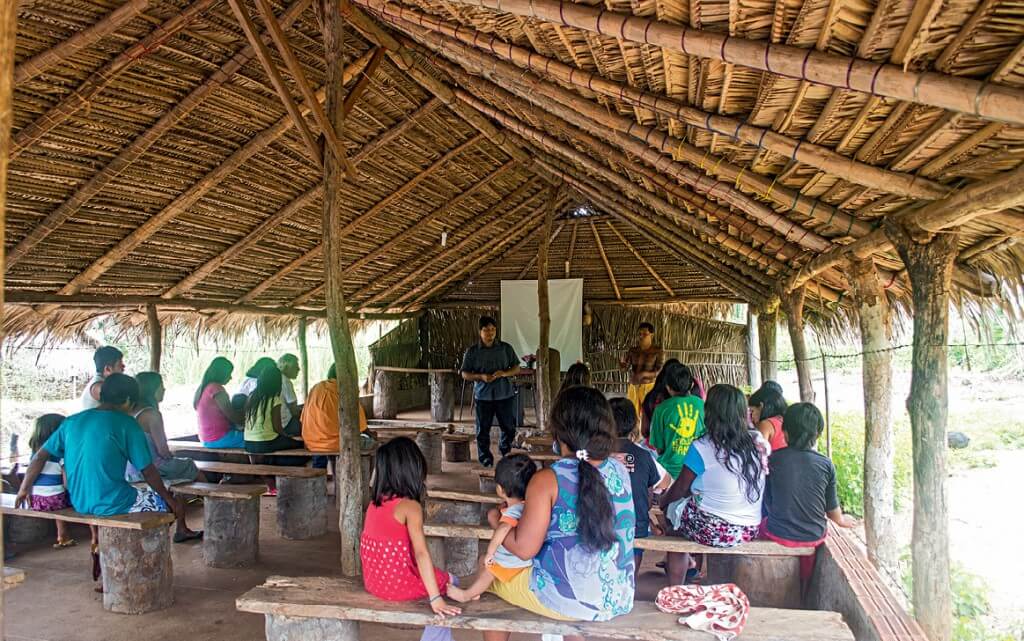 A aldeia Cocal Grande, localizada no Norte do Tocantins, é a maior comunidade adventista na etnia apinajé. Foto: Márcio Tonetti 