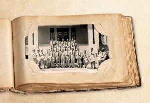 Turma de socorristas- padioleiros do Colégio Adventista Brasileiro em 1956. Créditos: Jerônimo Granero Garcia